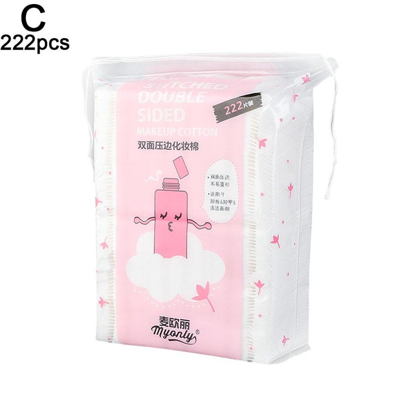 MYONLY Makeup Remover Pads, Thickened Three-Layer Double-Sided Pressed Edges with Cotton Pads, 50/100/222 Pieces, Makeup Tools